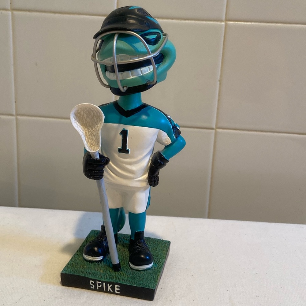 💙Rare Long Island NY Lizards “ Spike “Lacrosse Lax Mascot Bobblehead no box